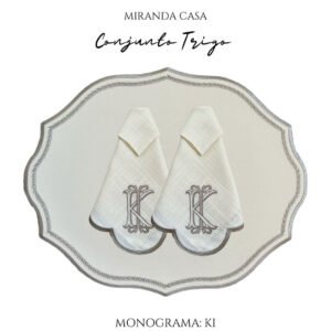 Conjunto Trigo Monograma (cor: Marfim & Fendi)