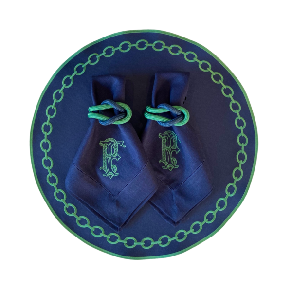 Elos Monograma (Marinho & Verde)