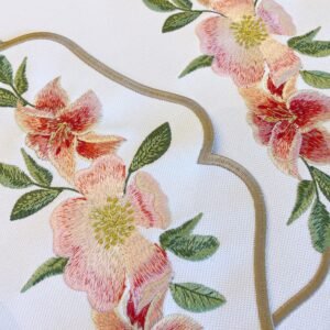 Flores do jardim detalhes bordado