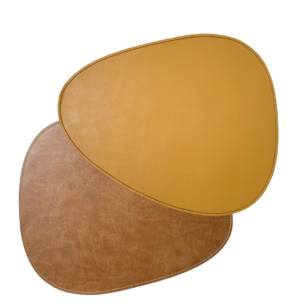 Jogo americano Orgânico dupla face (caramelo & Mostarda)