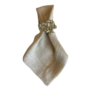 Porta-guardanapo Pirita & Guardanapo Linho Cru