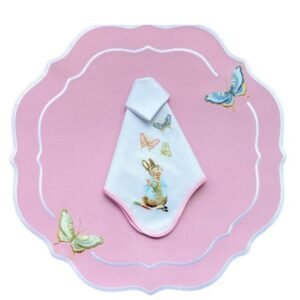 Lugar Americano Butterflies Rosa Algodão