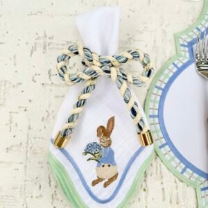 Guardanapo Jardim das Hortênsias e Porta-guardanapo Laço Jardim das Hortênsias