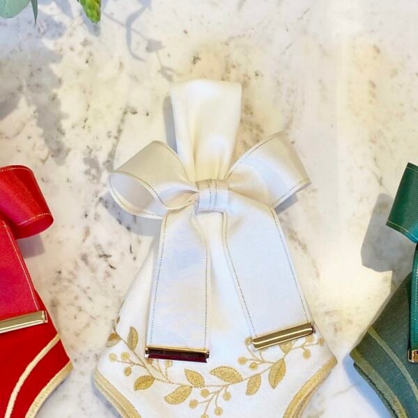 Porta-guardanapos Laço (cores Red, Off-white, Green)